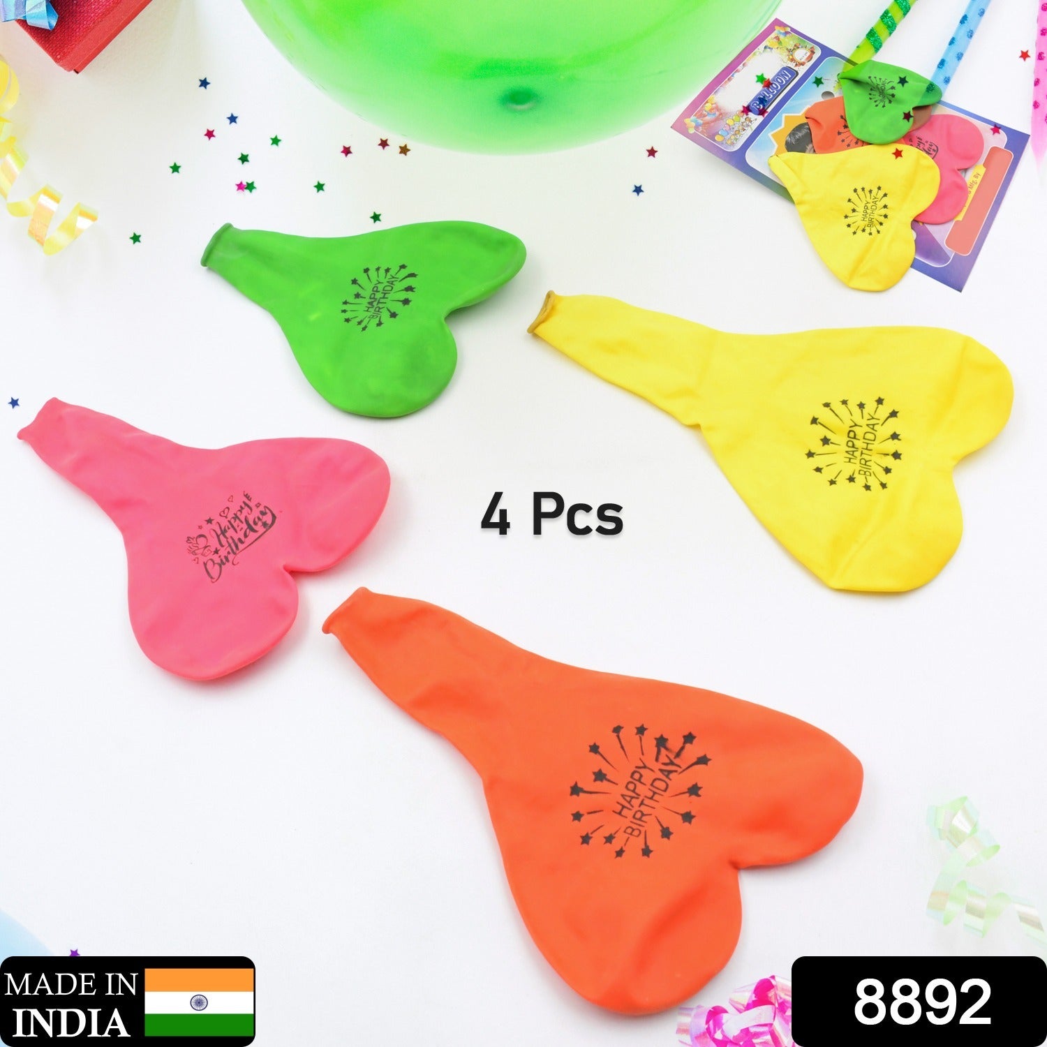 8892 Heart shaped balloons Kinds of Rainbow Party Latex Balloons for Birthday/Anniversary/Valentine's/Wedding/Engagement Party Decoration Multicolor (4 Pcs Set) 8892 Heart shaped balloons Kinds of Rainbow Party Latex Balloons for Birthday/Anniversary/Valentine's/Wedding/Engagement Party Decoration Multicolor (4 Pcs Set)